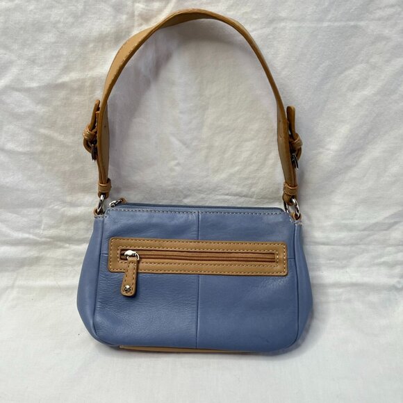 Retro St. Johns Bay Genuine Leather Small y2k Shoulder Bag With Zip Pocket - Picture 5 of 14